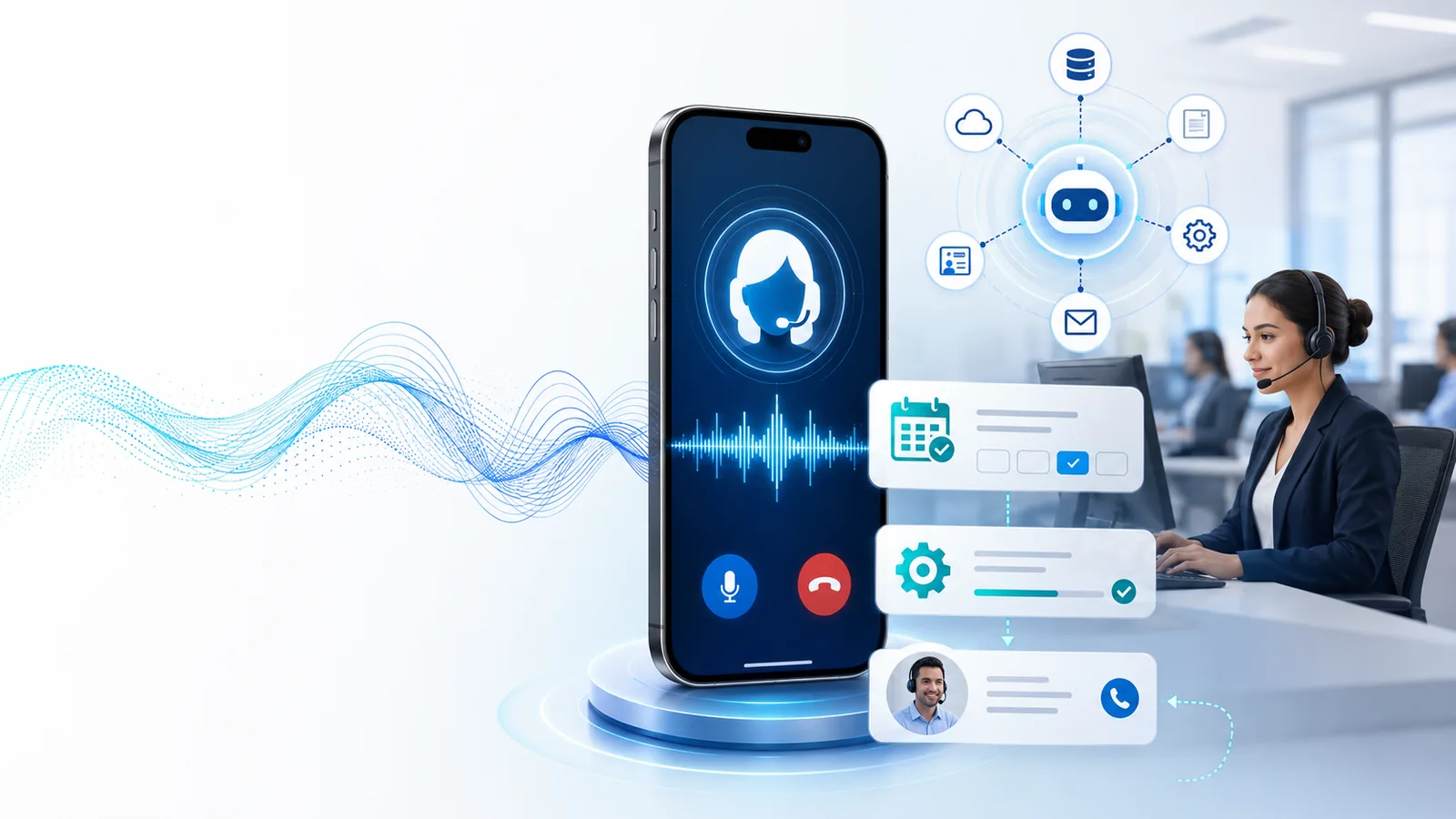 VoiceDesk 將 AI 輔助電話串接預約、企業系統與真人客服